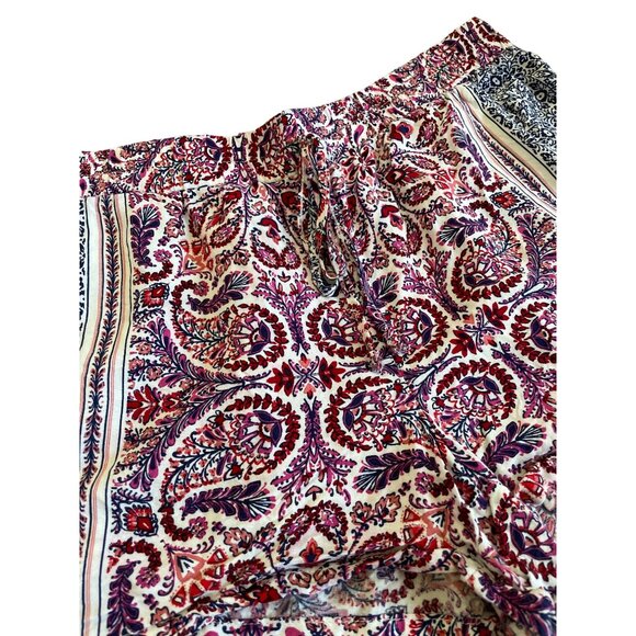 BeBop Lounge Boho Floral Paisley Print Shorts Size Large - Picture 2 of 3